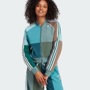 Adidas x Ksenia Schnaider Colorblock Track Jacket with Stripe Detail